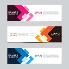 Wall Mural - Vector abstract geometric design banner web template. Modern design. Vector illustration