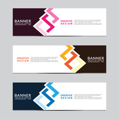 Wall Mural - Vector abstract geometric design banner web template. Modern design. Vector illustration
