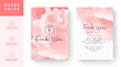 Vertical watercolor business card design - id card template