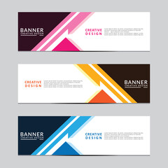 Wall Mural - Vector abstract geometric design banner web template. Modern design. Vector illustration