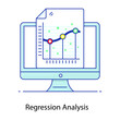 Observation method, flat outline vector of regression analysis 