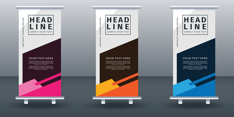 Roll up banner set design template design. Vector illustration