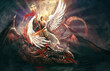 Saint Archangel Michael killing dragon