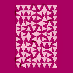 Aufkleber - Geometric composition in abstract style. 3d rendering modern design. Trendy design element. Digital illustration