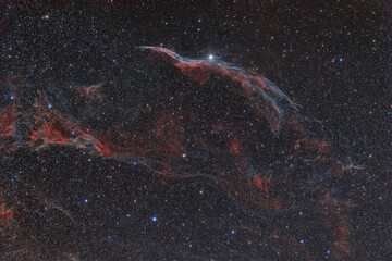 Wall Mural - deep space. astrophotography of real space through a telescope. clouds of cosmic hydrogen. ngc 6990.
