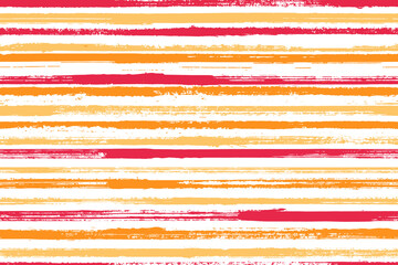 Wall Mural - Pain brush stroke parallel lines vector seamless pattern. Classic summer fashion design. Scratchy