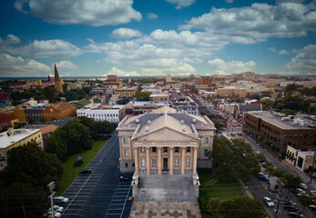 Wall Mural - charlest court house downtown with blue sky and clouds