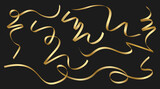 Fototapeta  - gold ribbon on white background. vector illustration