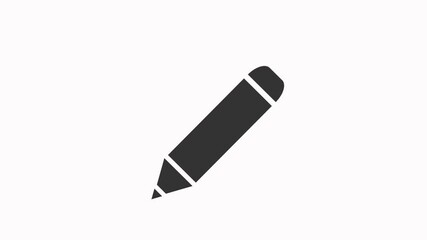 Poster - Animated pencil icon isolated on white