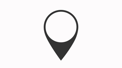 Poster - Pin geo location isolated icon logo. Chroma key