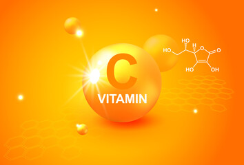 Vitamin gold shining pill capsule icon. Ascorbic acid. Shining golden substance drop. Meds for heath ads. Treatment cold flu. Vitamin C gold shining pill. Vitamin complex. Vitamin C