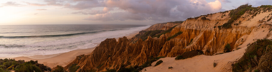 Wall Mural - panorama view of the Praia da Gale Beach on the Alentejo coast in Portugal