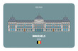 Royal Palace in Brussels, Belgium. Architectural symbols of European cities