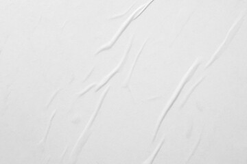 blank white crumpled and creased paper poster texture background