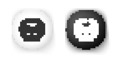 Fototapete - Black and white Wi-Fi wireless internet network symbol icon isolated on white background. Square button. Vector.