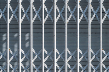 White security bars on an urban window