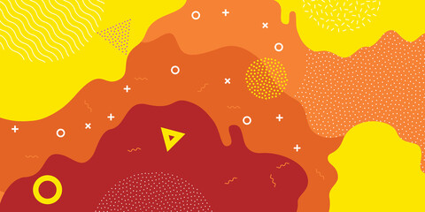 Background abstract pattern, geometric shape design, vector Memphis color splash