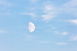 © Julien L. Balmer/Westend61 - Germany, Brandenburg, Linum, Daytime moon against pastel blue sky