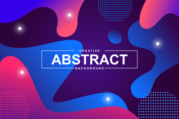 Poster - Abstract design with dynamic liquid shapes. Colorful fluid style background for landing page, web banner, wallpaper. Bright composition with gradients, wavy pattern with header vector Illustration.