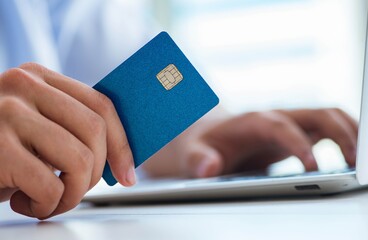 Concept on online payments with credit card