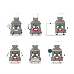 Sticker - Cartoon character of garlic sauce with various chef emoticons