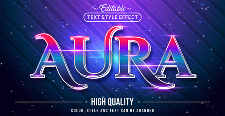 Aufkleber - Editable text style effect - Gradient Aura text style theme.