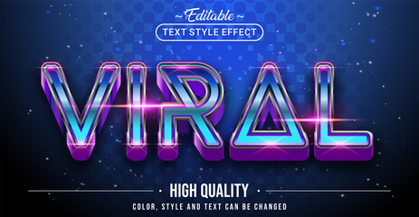 Poster - Editable text style effect - Colorful Viral text style theme.