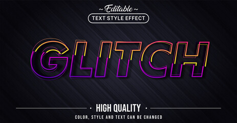 Aufkleber - Editable text style effect - Lines Glitch text style theme.