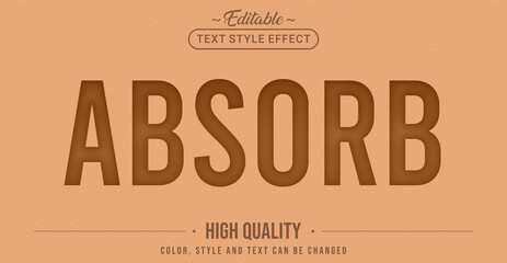 Aufkleber - Editable text style effect - Absorb Minimalism text style theme.