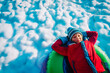 © nadezhda1906 - happy cute boy enjoy slide in winter snow