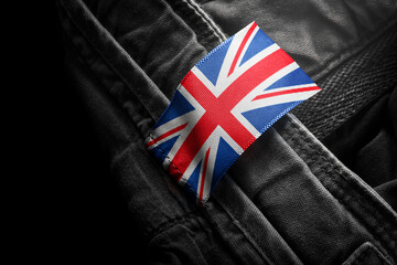 Poster - Tag on dark clothing in the form of the flag of the United Kingdom