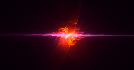 Wall Mural - 3D rendering abstract colorful fractal light background