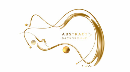 Wall Mural - Abstract Golden glowing shiny lines art effect vector background. Use for modern design, cover, poster, template, brochure, decorated, flyer, banner.