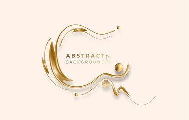 Wall Mural - Abstract Golden glowing shiny Circle lines effect vector background. Use for modern design, cover, poster, template, brochure, decorated, flyer, banner.