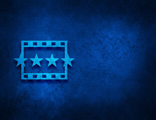 Wall Mural - Movie reviews icon artistic abstract blue grunge texture background