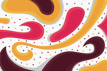 Poster - abstract horizontal layout of flat soft background in pastel colors. Liquid dynamic shapes element design with abstract composition. Fluid modern template. transparency line stripped  and dot pattern.