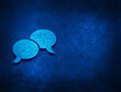 Chat bubble icon artistic abstract blue grunge texture background