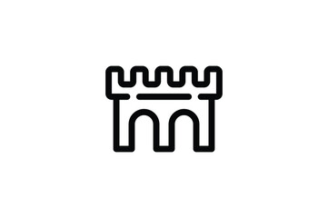 Sticker - Viking Outline Icon - Castle