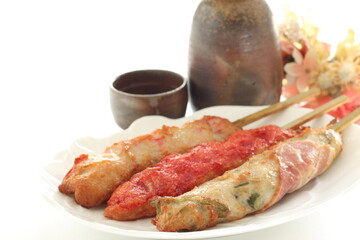 Wall Mural - Japanese food, assorted fish ball and crab ball on dish
