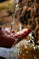 Poster - Fresh mountain waters. Drinking clean spring water.