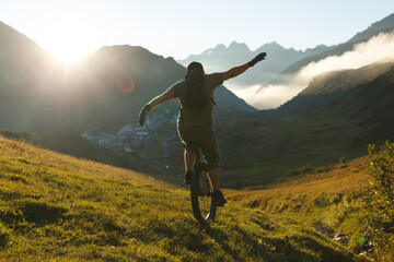 Wall Mural - Unicycling