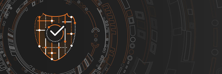 Poster - Modern Data protection, privacy, and internet security concept. Cyber security for business and internet project. Vector illustration of a data security services.