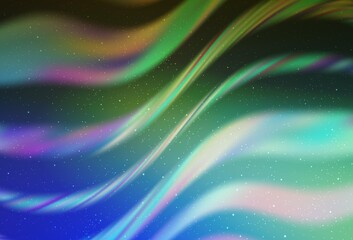 Light Blue, Green vector texture with milky way stars. Blurred decorative design in simple style with galaxy stars. Template for cosmic backgrounds.