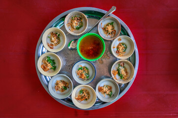 Sticker - Banh Beo or Beo cake at Phu Yen, Vietnam