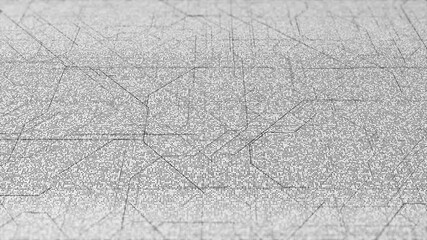 Poster - Scheme of moving lines on white background. Animation. Animated path map of schematic lines moving on white background. Map diagram of moving lines