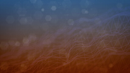 Poster - pretty vivid modern abstract background, cyberpunk concept - abstract 3D rendering