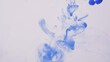 drop blue ink paint in water slow motion