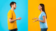 © Prostock-studio - Profile portrait of couple talking to each other