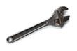 © stas_malyarevsky - Single steel wrench isolated on white background. Swedish adjustable wrench. old wrench on isolated white background. plumbing repair. Tools.
