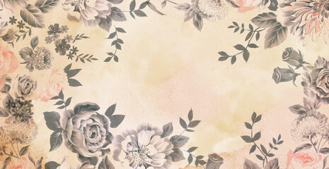 flower on soft pastel color background